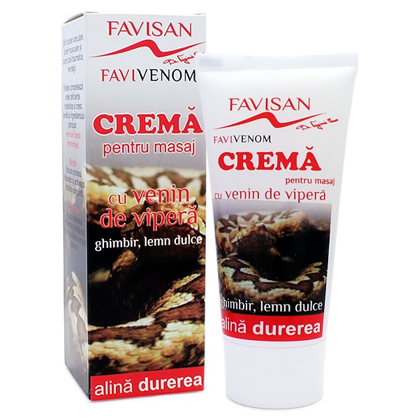 Crema cu venin de Vipera pentru masaj terapeutic - Faviammodytes, 50 ml (Articulatii) - juniorswim.ro
